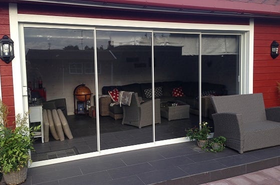 Innglassing med stor skyvedør 560x370